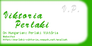 viktoria perlaki business card